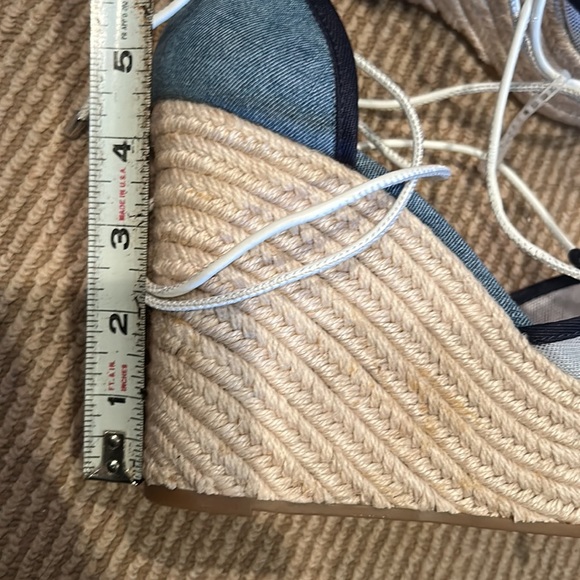 NWT GIANNI BINI santoro two tone denim wedge espadrille size 6.5 - Picture 7 of 10